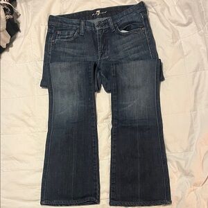 7 For All Mankind Women's Dark Blue Flare Jeans